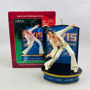 Carlton Cards Elvis Presley Christmas King of Rock n Roll Ornament Burning Love